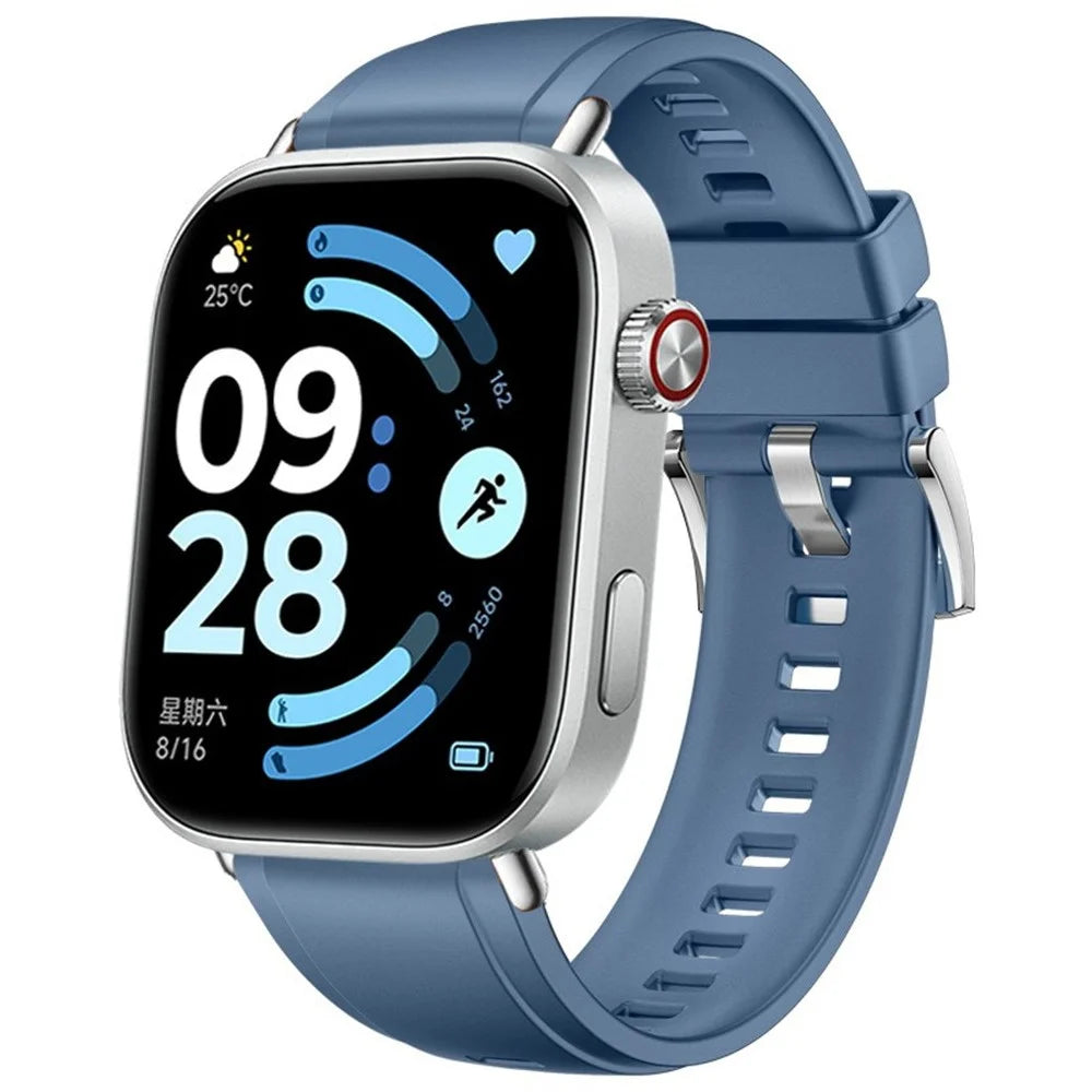 Silicone Watch Band for Xiaomi Smart Band 10 Pro / 9 Pro / 8 Pro / Redmi Watch 6 / 5 / 4 Replacement Strap Quick Release Button Design - Blue - 2