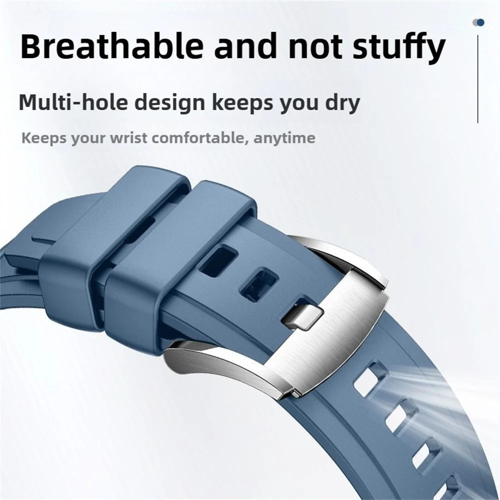 Silicone Watch Band for Xiaomi Smart Band 10 Pro / 9 Pro / 8 Pro / Redmi Watch 6 / 5 / 4 Replacement Strap Quick Release Button Design - Blue - 6