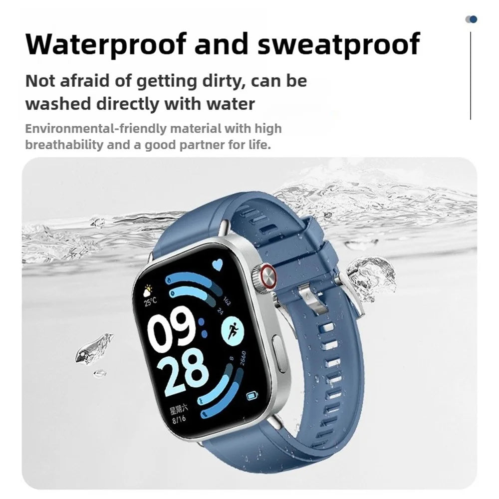Silicone Watch Band for Xiaomi Smart Band 10 Pro / 9 Pro / 8 Pro / Redmi Watch 6 / 5 / 4 Replacement Strap Quick Release Button Design - Blue - 7