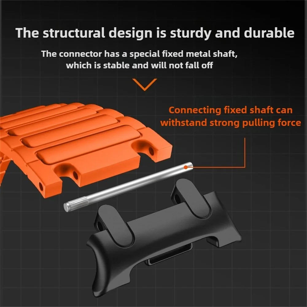 Thickened Silicone Strap for Samsung Galaxy Watch8 44mm / 40mm / 8 Classic 46mm Watch Band - Orange - 3