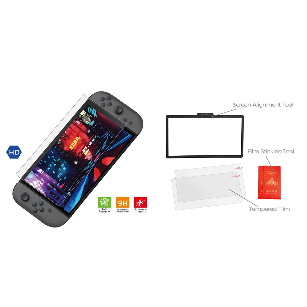 DOBE TNS-51117 2Pcs For Nintendo Switch 2 Screen Protector 9H Hardness Tempered Glass Film with Installation Tool - 2