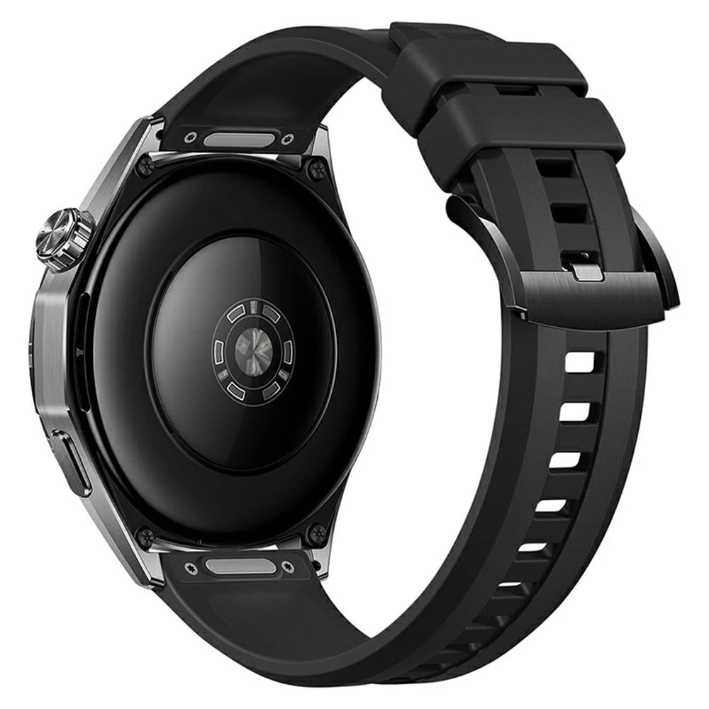 22mm Watch Band For Huawei Watch GT 6  /  5 Pro  /  5 46mm Silicone Strap Quick Release Button - Black - 1