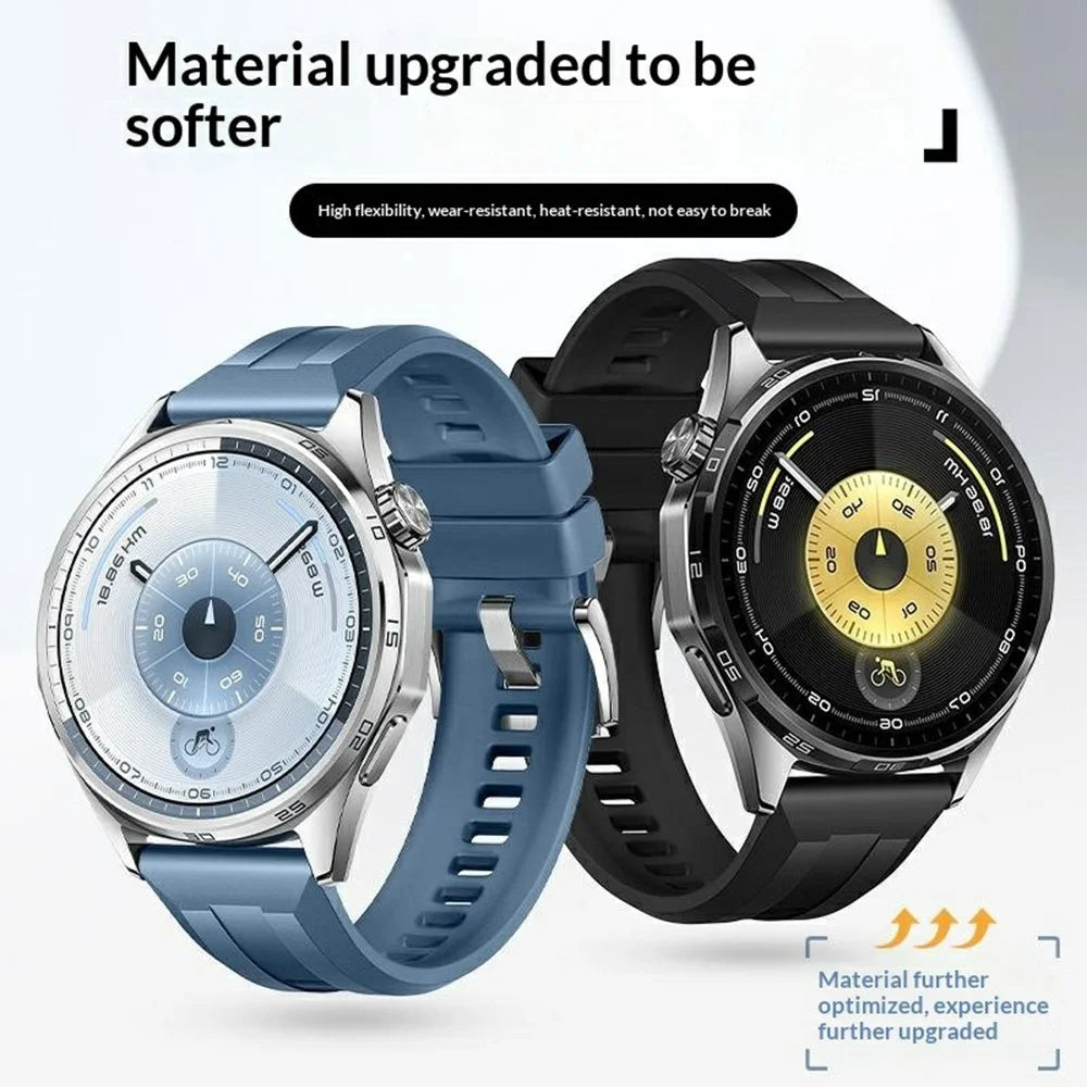 22mm Watch Band For Huawei Watch GT 6  /  5 Pro  /  5 46mm Silicone Strap Quick Release Button - Black - 7