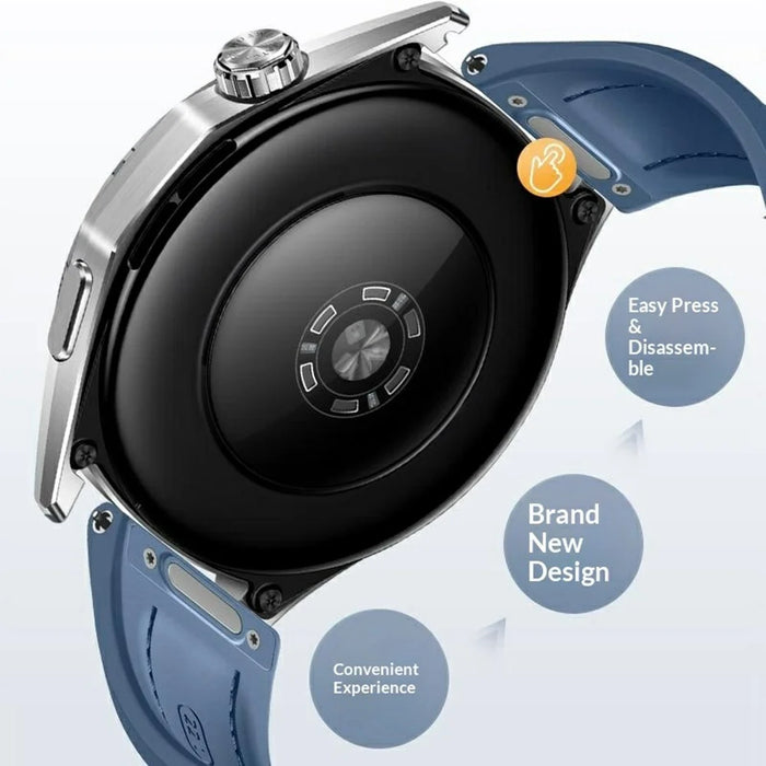 22mm Composite Nylon Silicone Band for Huawei Watch GT 6  /  5 Pro  /  5 46mm Quick Release Button Watch Strap - Black - 5