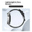 22mm Textured Fluorubber Strap for Huawei Watch GT 6  /  5 Pro  /  5 46mm Replacement Watch Band - Black - 5