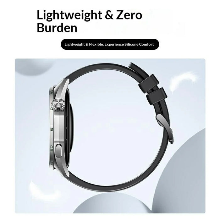 22mm Textured Fluorubber Strap for Huawei Watch GT 6  /  5 Pro  /  5 46mm Replacement Watch Band - Black - 5
