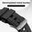 22mm Block Textured Fluorubber Strap for Huawei Watch GT 6  /  5 Pro  /  5 46mm Replacement Watch Band - Black - 4