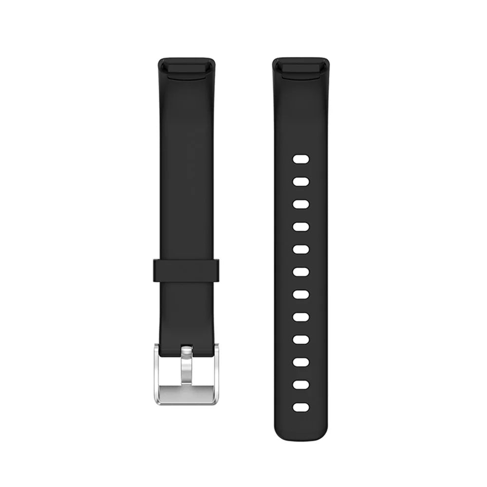 Silicone Smart Watch Strap Replacement Part for Fitbit Luxe, Size: L - Black - 5
