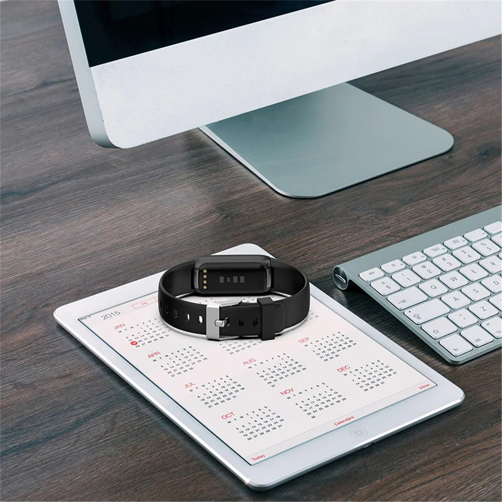 Silicone Smart Watch Strap Replacement Part for Fitbit Luxe, Size: L - Black - 7