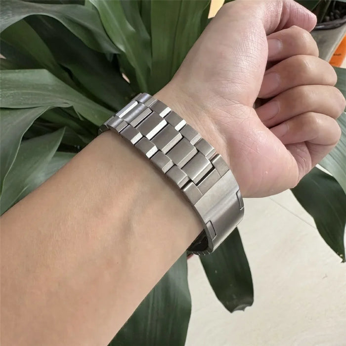 26mm Strap for Garmin Fenix 8 51mm / Enduro 3 / Enduro 2 Three-Link Titanium Alloy Watch Band - Silver - 5