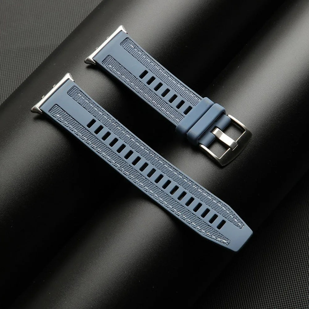 For Honor Watch X5 Breathable Woven Silicone Strap Adjustable Wristband Replacement - Baby Blue - 3