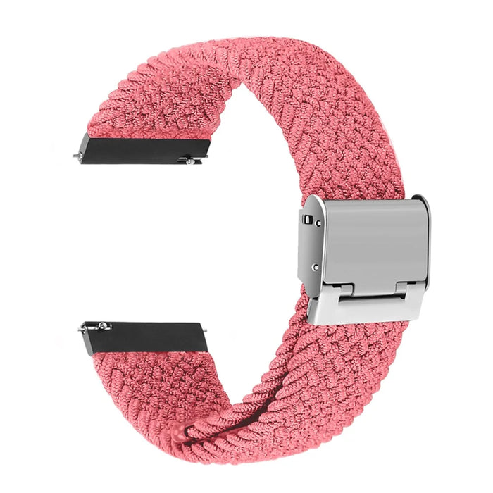 Easy Adjustable Stretchable Braided Nylon Watch Band Replacement Watch Strap 22mm for Samsung Gear S3 Classic/Gear S3 Frontier/Gear S4 - Pink - 1
