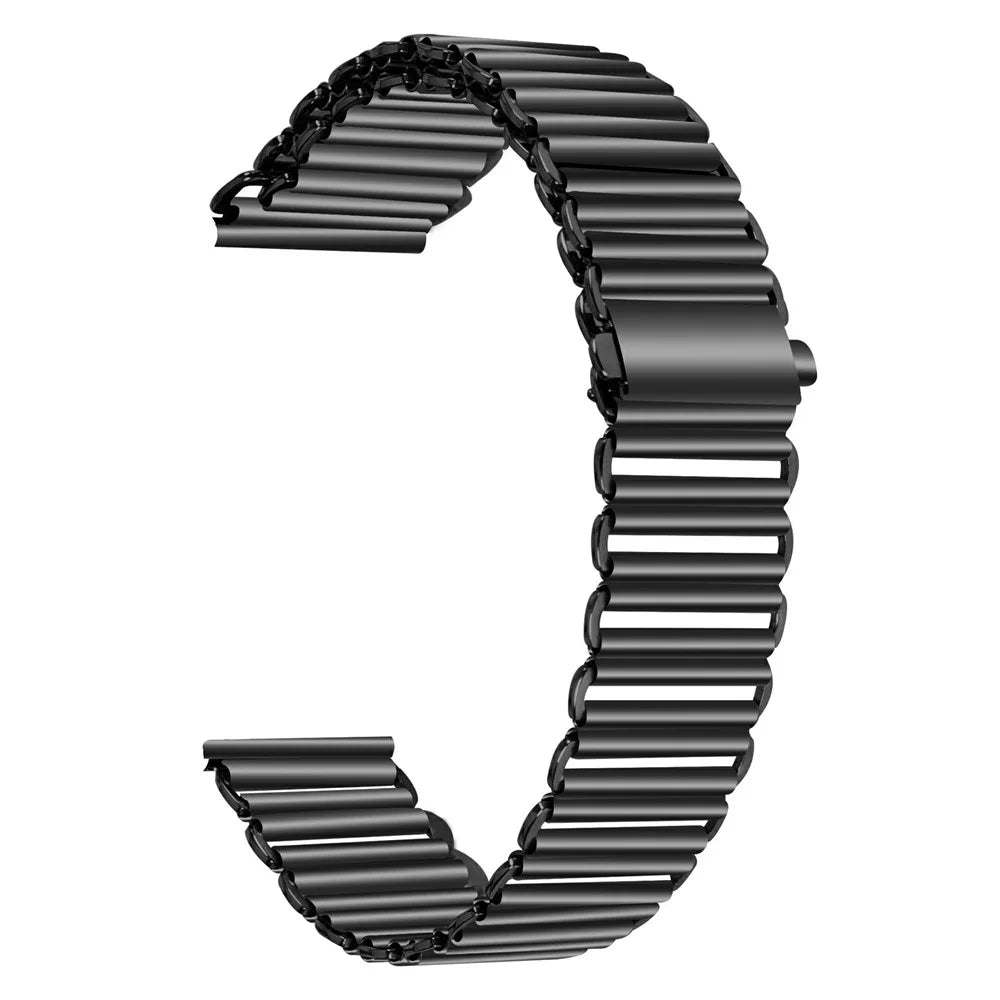 Stainless Steel Watch Band For Suunto 9  /  9 Baro  /  Spartan Sport Electroplated Color Slingshot Buckle Loop Strap - Black - 1