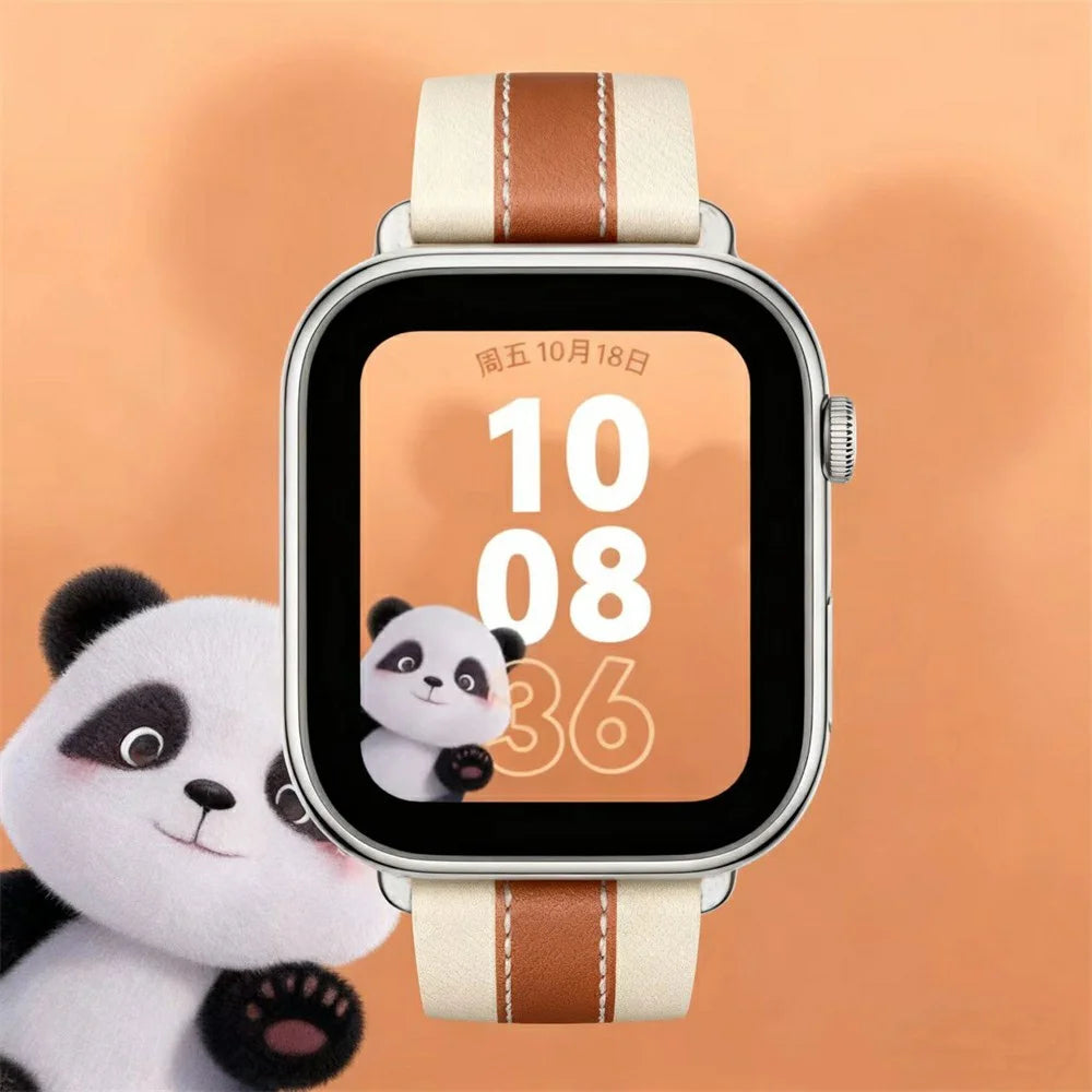 Color Matching Genuine Leather Strap for Apple Watch Ultra 3 2 1 49mm  /  Series 11 10 46mm  /  9 8 7 45mm  /  SE3 SE2 SE 6 5 4 44mm  /  3 2 1 42mm Quick Release Watch Band - Brown - 4