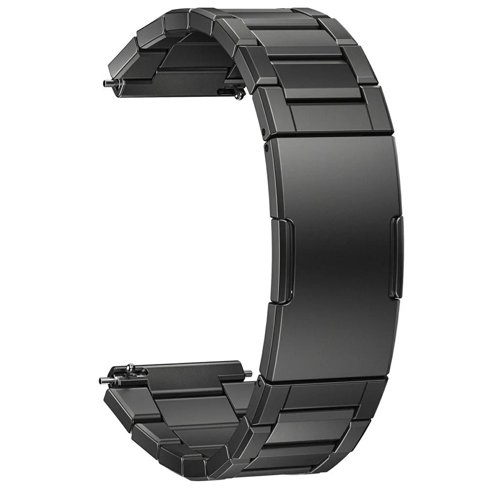 22mm Titanium Alloy Watch Band For Huawei Watch Ultimate 2 Bamboo Joint Design Folding Clasp Replacement Strap - Black - 1