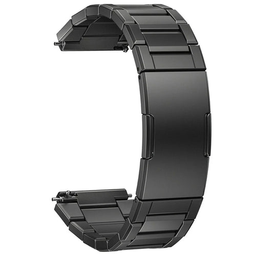 22mm Titanium Alloy Watch Band For Huawei Watch Ultimate 2 Bamboo Joint Design Folding Clasp Replacement Strap - Black - 1