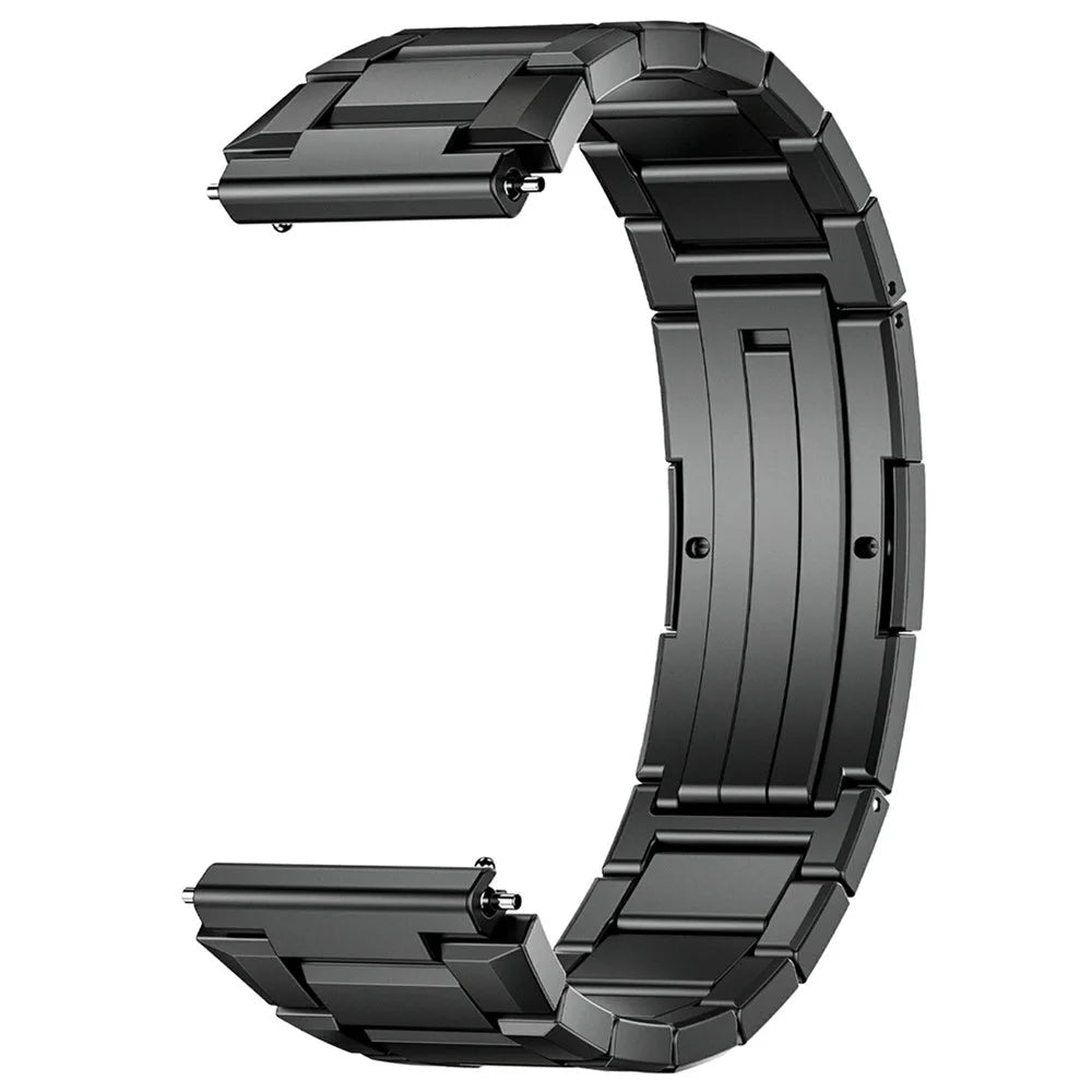 22mm Titanium Alloy Watch Band For Huawei Watch Ultimate 2 Bamboo Joint Design Folding Clasp Replacement Strap - Black - 3