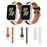 Color Matching Genuine Leather Strap for Samsung Galaxy Fit3 Quick Release Watch Band - Brown - 6
