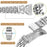 Silver Heart Clover Metal Band for Fitbit Versa 4 / 3 / Sense 2 Watch Strap 7-Bead Shiny Design - 4
