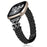Electroplated Heart Clover Metal Band for Fitbit Versa 4 / 3 / Sense 2 Watch Strap 7-Bead Shiny Design - Black+Black Shell - 3