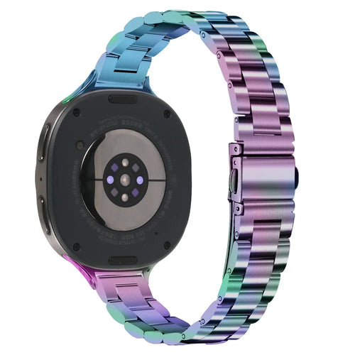 Electroplated Strap for Samsung Galaxy Watch8 44mm / 40mm / Watch8 Classic 46mm Slim Three-Bead Stainless Steel Watch Band - Multi-color - 1