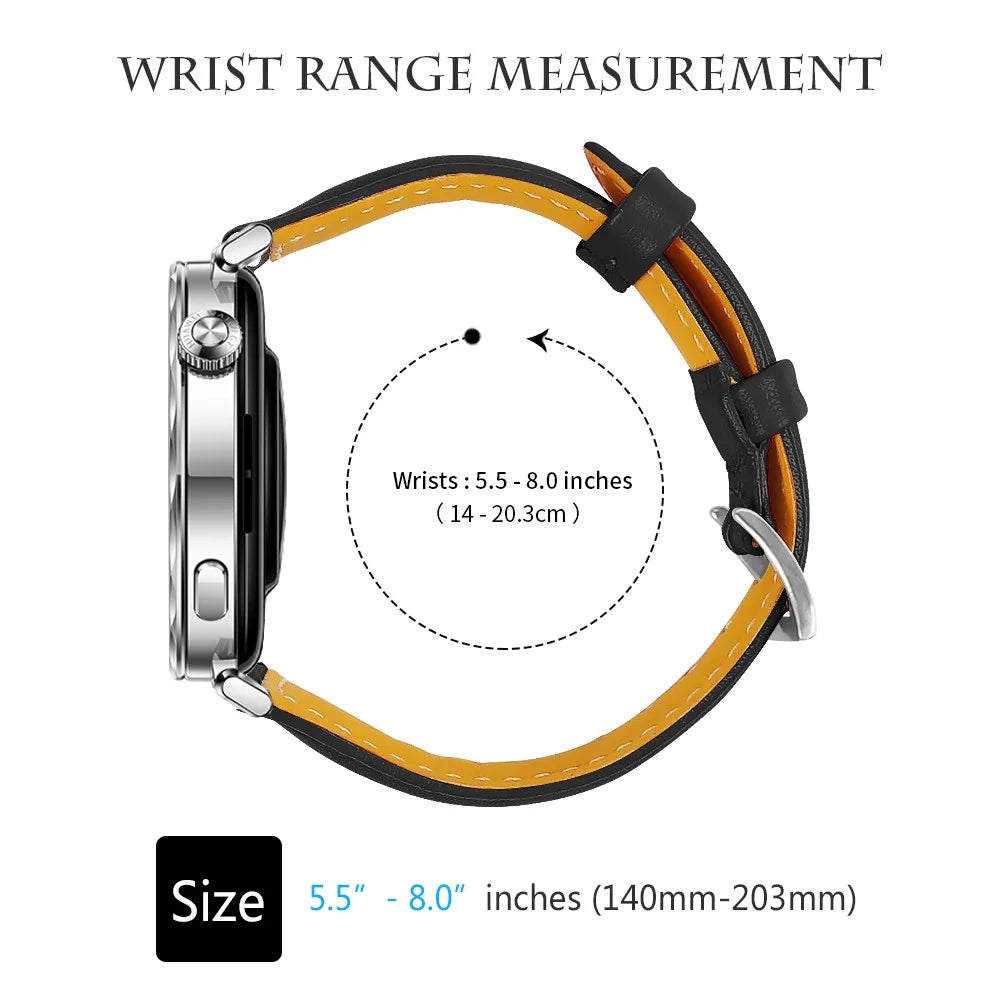Genuine Cow Leather Watchband for Huawei Watch GT 6 41mm / GT 5 41mm / GT 4 41mm T-Shape Slim Watch Strap - Black - 5