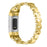 For Fitbit Charge 4 / 3 Zinc Alloy Watch Band Rhinestone Inlaid Replacement Metal Strap - Gold - 1