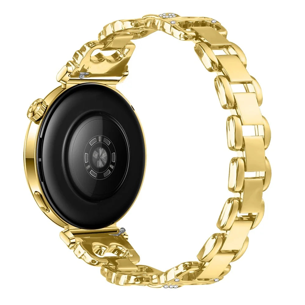 Zinc Alloy Watch Band for Garmin Vivoactive 4S 40mm / 45mm / Venu 3S / Venu 2S Rhinestone Inlaid Replacement Metal Strap - Gold - 1