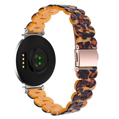 For Garmin Lily 2 Replacement Watch Band Oval Resin Watch Strap with Stainless Steel Buckle - Leopard - 1