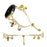 Electroplated Single Chain Style Watchband for Samsung Galaxy Watch8 44mm / 40mm / Watch8 Classic 46mm Metal Sliding Bracelet Strap with Heart / Key Pendant - Gold - 1