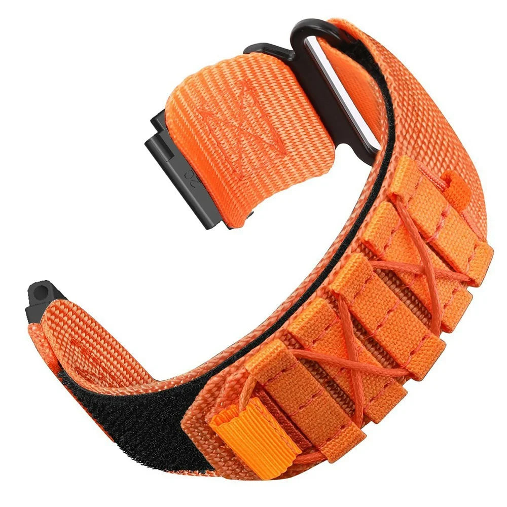 Nylon Watch Band for Huami Amazfit GTR 3 Pro Magic Tape Strap Military Style - Orange - 2