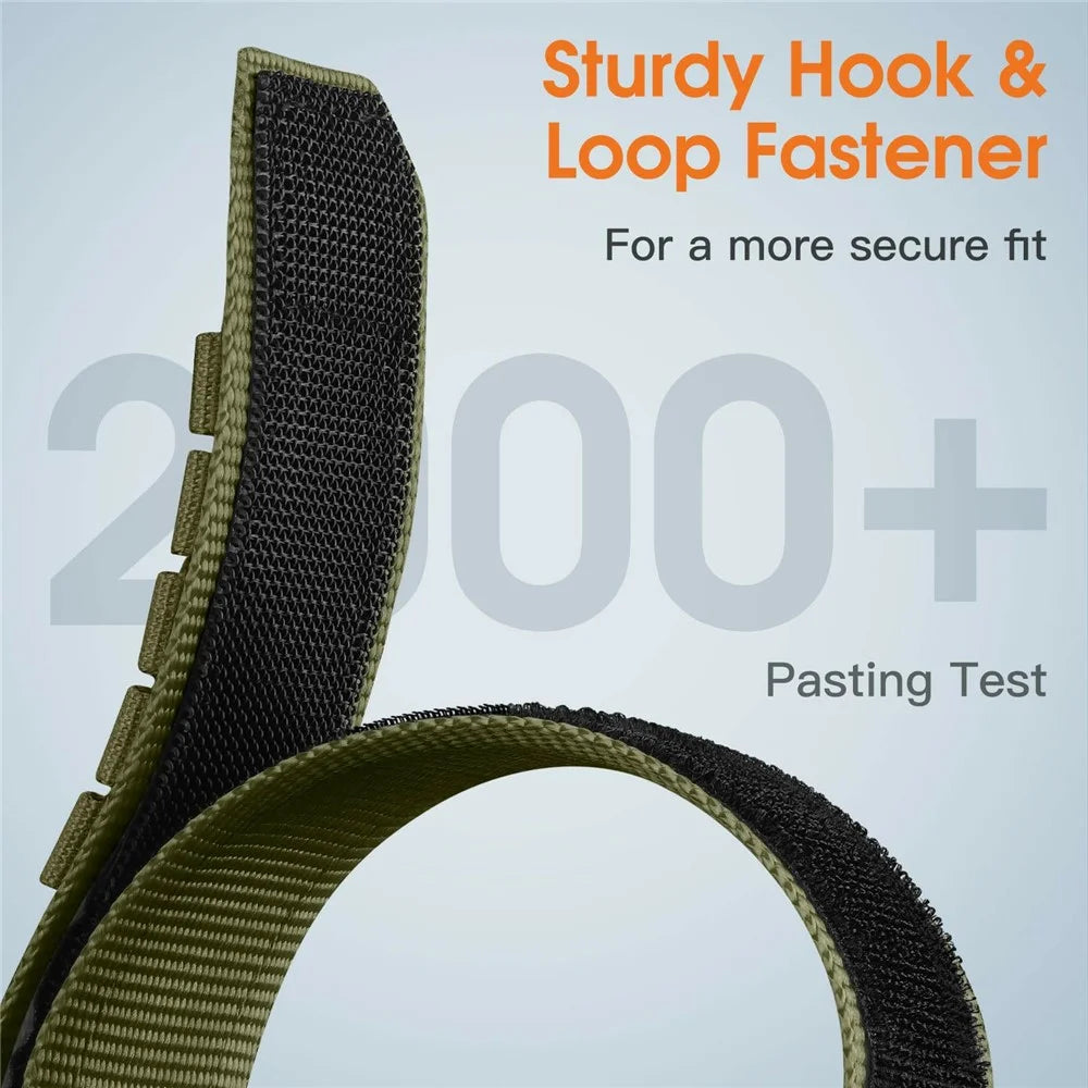 Nylon Watch Band for Huami Amazfit GTR 3 Pro Magic Tape Strap Military Style - Orange - 7