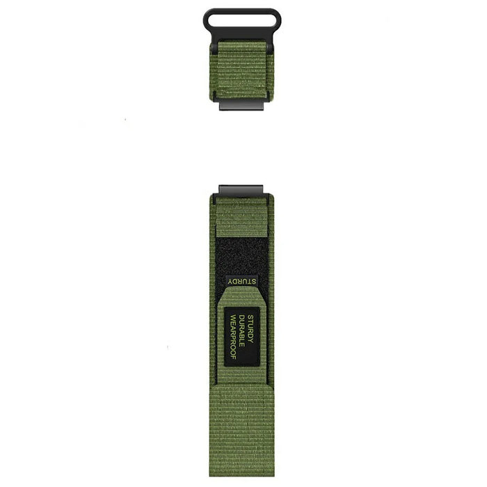 Nylon Watch Band for Huami Amazfit T-Rex 3 Pro 44mm Loop Fastener Strap - Army Green - 4