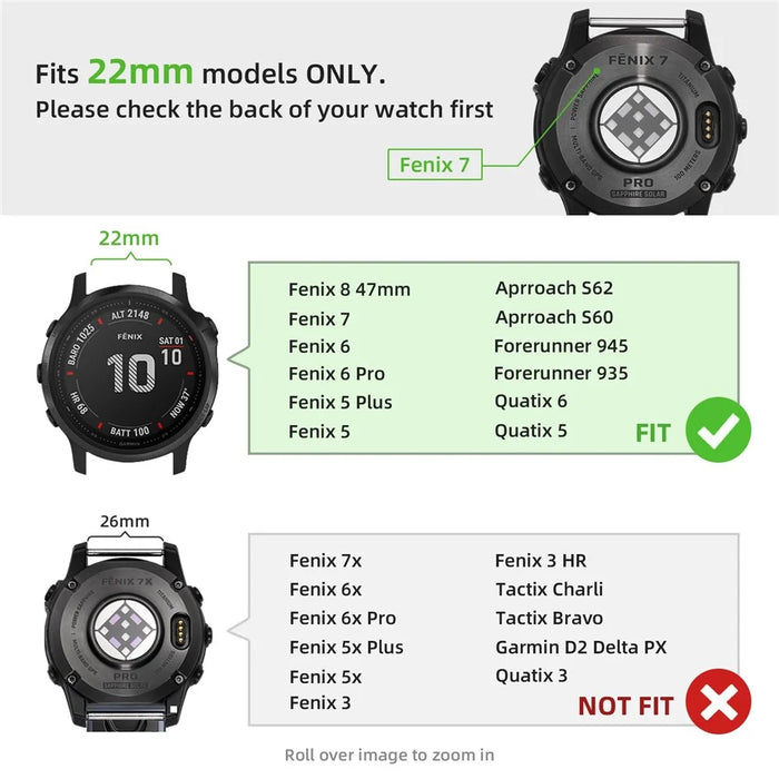 22mm 3-Bead Watch Band for Garmin Fenix 8 Pro AMOLED 47mm / 8 47mm / E 47mm Stainless Steel Replacement Strap with Folding Clasp - Black - 2