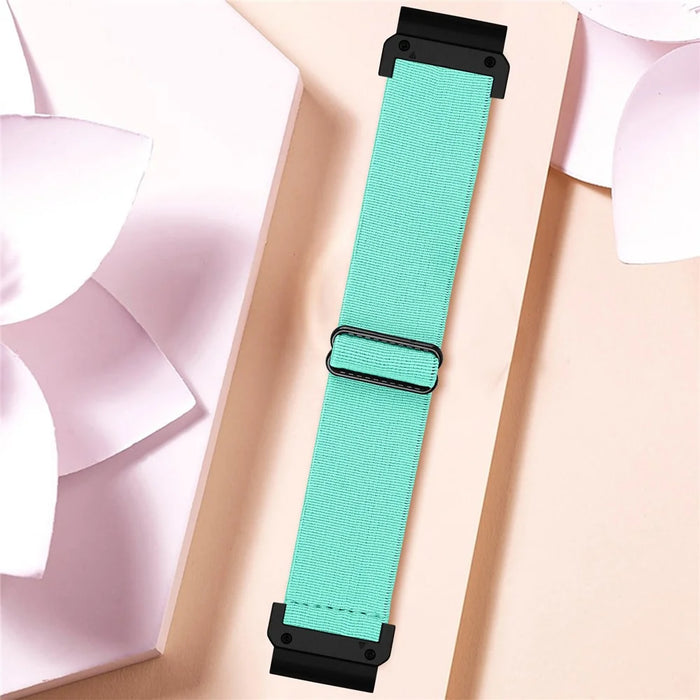 26mm Solid Color Elastic Nylon Strap for Garmin Fenix 8 Pro AMOLED 51mm / 8 51mm / Enduro 3 / 2 Quick Release Watch Band - Mint Green - 4