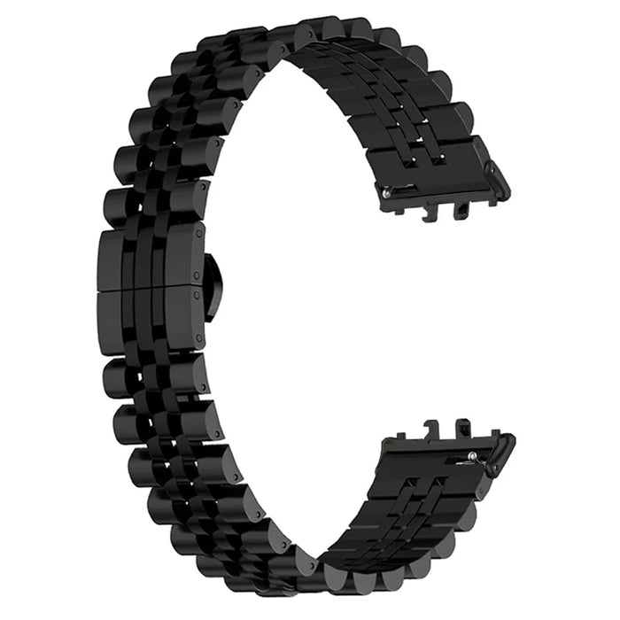 Semicircular Design Watch Band for Honor Watch X5 Stainless Steel 5-Bead Wrist Strap - Black - 2