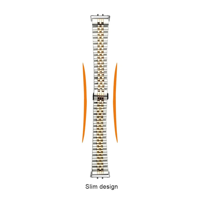 Semicircular Design Watch Band for Honor Watch X5 Stainless Steel 5-Bead Wrist Strap - Black - 4