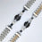 Semicircular Design Watch Band for Honor Watch X5 Stainless Steel 5-Bead Wrist Strap - Black - 6