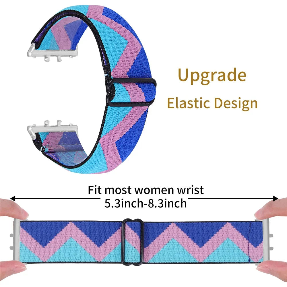 Pattern Design Elastic Nylon Strap for Honor Watch X5 Adjustable Replacement Watch Band - 1# - 2
