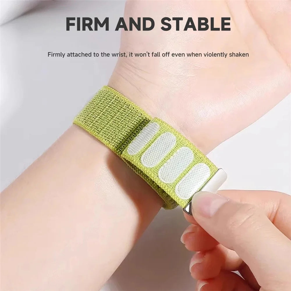 For Honor Watch X5 Watch Band Rugged Mountain Texture Magic Tape Nylon Strap - Orange - 3