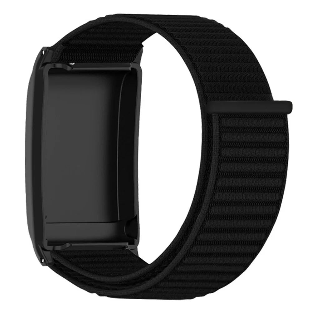 Wrist Strap for WHOOP 5.0 Magic Tape Nylon Woven Watch Band - Black - 1