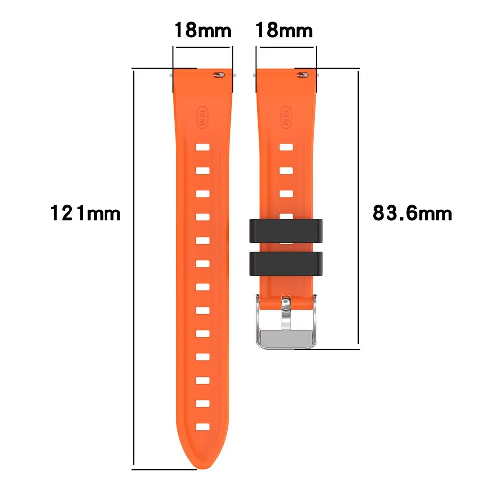 18mm Pattern Design Silicone Strap for Huawei Watch GT 6  /  5  /  4 41mm  /  Garmin Venu 3S Adjustable Watch Band - Pink  /  White - 5