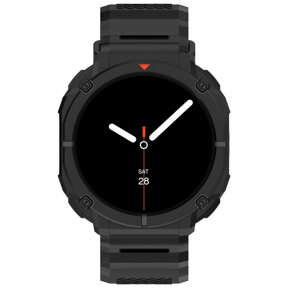 For Samsung Galaxy Watch8 40mm TPU Strap with Integrated Watch Case Adjustable Watchband - Black - 5