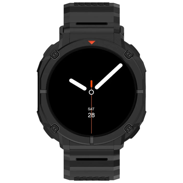 For Samsung Galaxy Watch8 44mm TPU Strap with Integrated Watch Case Adjustable Watchband - Black - 5