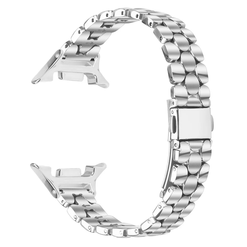 Metal Watch Band for Samsung Galaxy Watch8 Classic 46mm / Watch8 44mm / 40mm Pearl-Shape Stainless Steel Silver Wrist Strap - 1