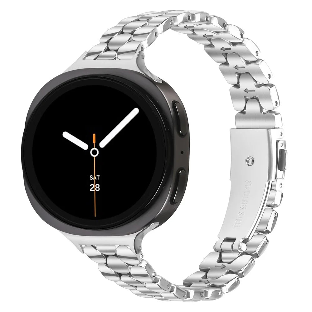 Metal Watch Band for Samsung Galaxy Watch8 Classic 46mm / Watch8 44mm / 40mm Pearl-Shape Stainless Steel Silver Wrist Strap - 2