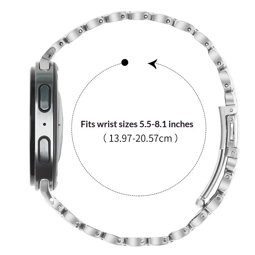 Metal Watch Band for Samsung Galaxy Watch8 Classic 46mm / Watch8 44mm / 40mm Pearl-Shape Stainless Steel Silver Wrist Strap - 6