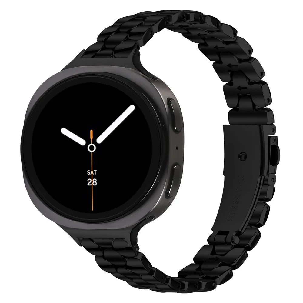 Watch Band for Samsung Galaxy Watch8 Classic 46mm / Watch8 44mm / 40mm Pearl-Shape Stainless Steel Black Wrist Strap - 2