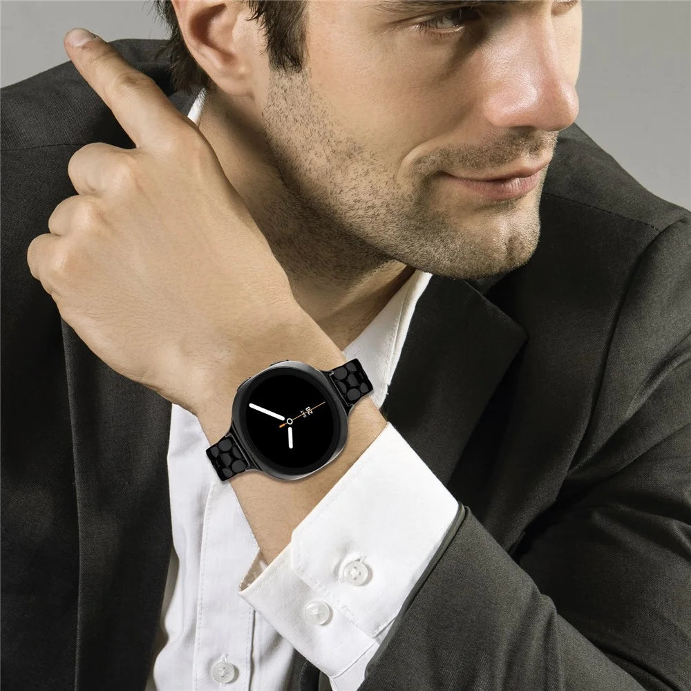 Watch Band for Samsung Galaxy Watch8 Classic 46mm / Watch8 44mm / 40mm Pearl-Shape Stainless Steel Black Wrist Strap - 5