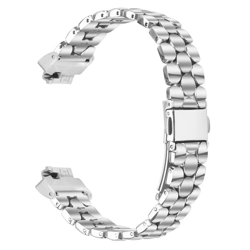 Metal Watch Band for Fitbit Inspire HR / Inspire 2 / Inspire Pearl-Shape Stainless Steel Silver Wrist Strap - 1
